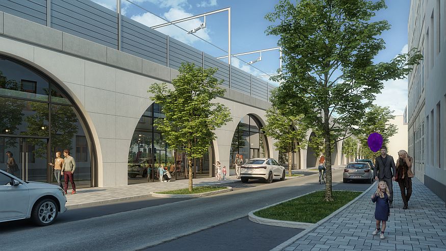 Visualisierung der neuen Viadukte im 2. Bezirk